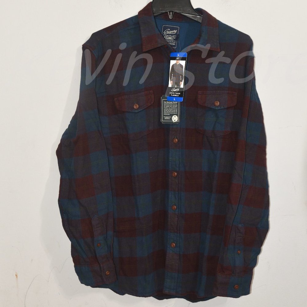 Grayers men's Flannel‎  Dark Blue/Red